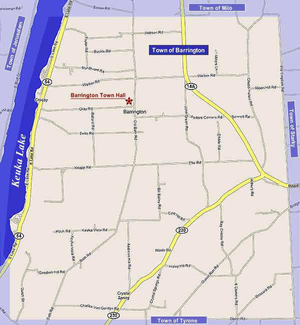 Town of Barrington New York Map